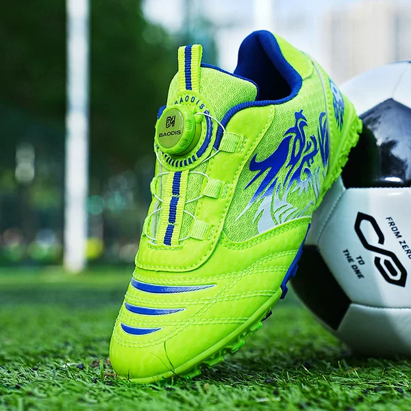 Cross-border children's basketball shoes, TF (turf) cleats, for boys, suitable for elementary and middle school students, designed for grass training, with a rotating buckle and breathable design