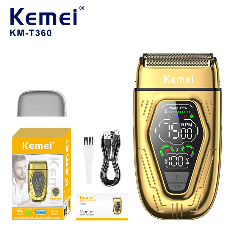 科美km-t360电动剃须刀跨境新款迷你往复式便携剃胡须男士刮胡刀|undefined