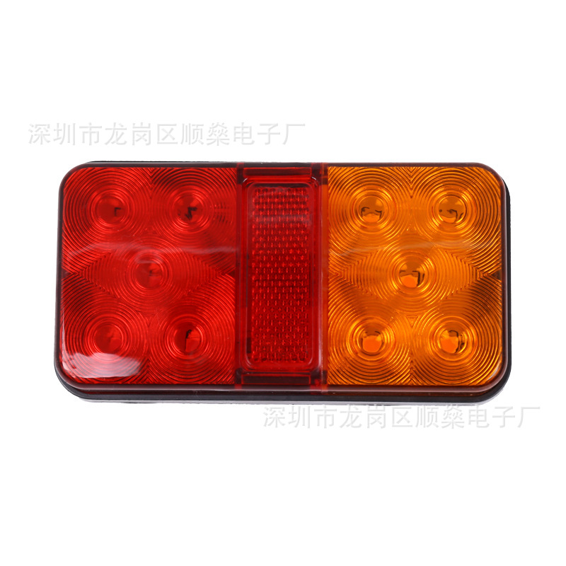 Suitable for Modified 10Led Two-Color Cargo Truck Tail Light Trailer Width Light Truck Tail Light Trailer Side Light 12V-24V
