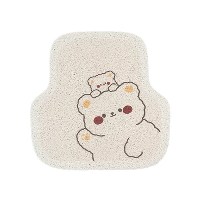 Manufacturer Customized Cartoon Car Floor Universal Foot Pad - thick-line-bear-foot-pads-rear-row