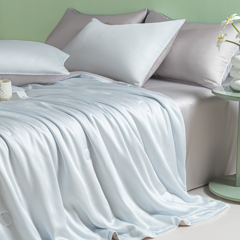 대마줄 여름 이불 - 비후 난초 그린 그레이