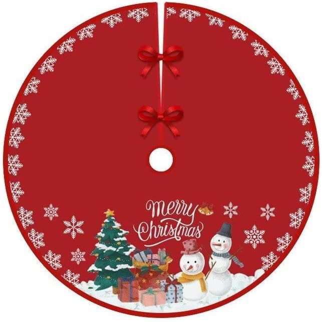 Falda nuevo estilo árbol de Navidad exquisito árbol decorativo creativo adorno navideño estampado falda transfronteriza fondo de árbol franela estilo americano