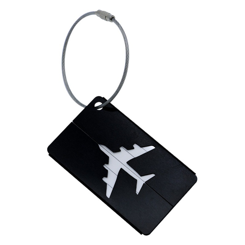 Aluminum Alloy Luggage Tag Boarding Metal Luggage Aircraft Checking Hanging Tag