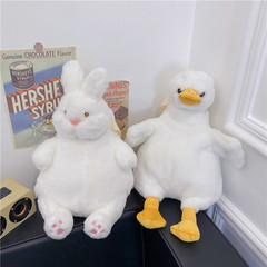 Cute plush cartoon bag 2023 new bag duck backpack girl heart ins bunny backpack