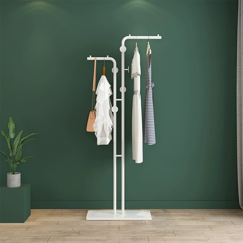 賃貸住宅用のシンプルな洋服ラックはスペースを占有せず、家庭用屋内洋服ラック、部屋の洋服ラック、小さな物干しロッド|undefined