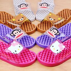 Cartoon home sandals for home bathroom couple bathing leaking hollow shoes