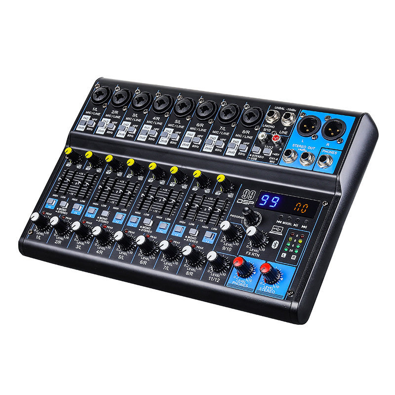Cross-Border New Professional Mixer with Reverberation Bluetooth Playback Balanced Mixer Mga Series Home Live Broadcast Cross-Border New Professional Mixer with Reverberation Bluetooth Playback Balanced Mixer Mga Series Home Live Broadcast