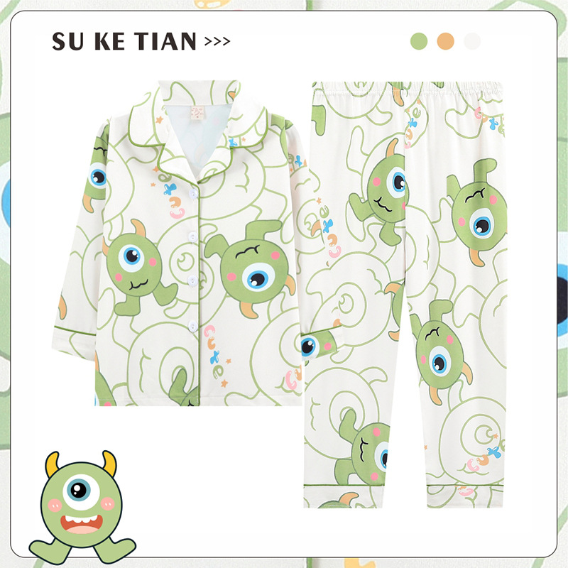 Nuevo comercio exterior de las niñas de otoño e invierno de manga larga pijamas lindo hogar desgaste suave casual Four Seasons aire acondicionado casa Pijamas