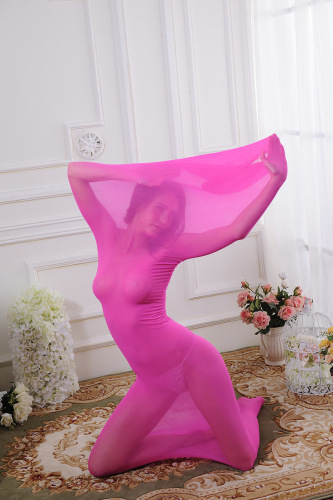 Double lengthened seamless sheer stockings sleeping bag men's and women's all-inclusive jumpsuit headgear tights and stockings jumpsuit