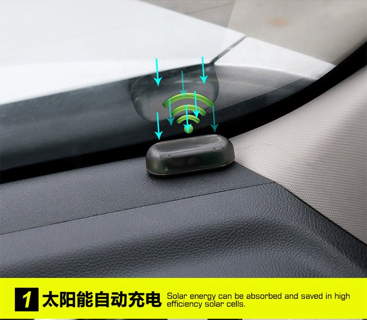 Автомобиль Солнечный Противоугонный свет автомобиль Солнечная имитация противоугонное устройство сигнальная лампа Автомобильный декоративный свет