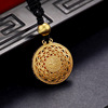 Vietnam Sandy Eight Treasures Fully Hollow Lotus Pendant Bronze Gold Glipted Ancient Fortune Lotus Lotus Plinks Pendant necklace