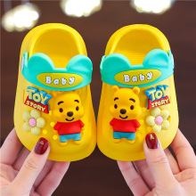儿童卡通洞洞鞋夏季室内外小男孩软底防滑小童居家宝宝洗澡凉拖鞋