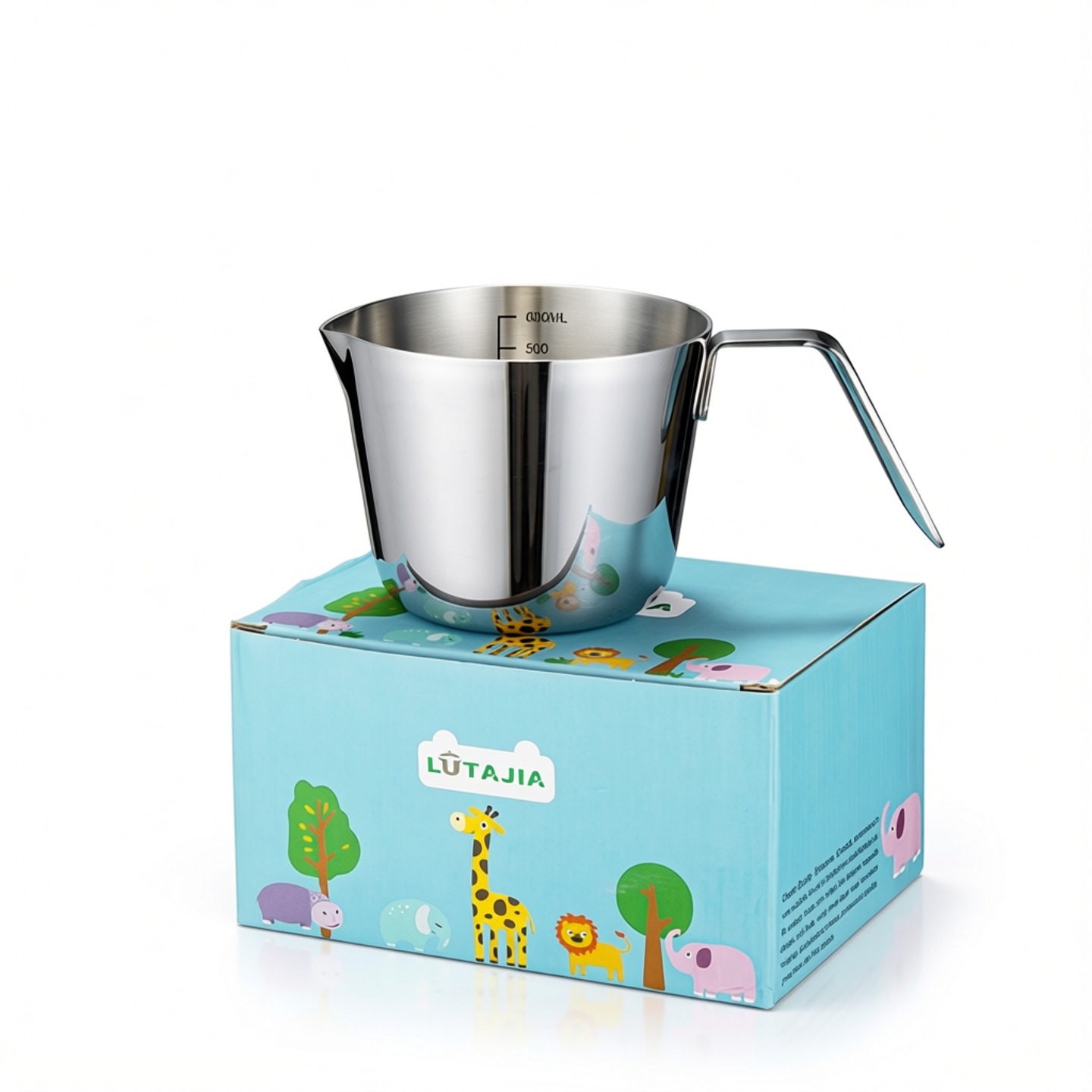 304 Stainless Steel Mini Milk Pot Three-layer Steel Thickened Baking Cup with Scale Butter Hot Oil Pot Egg Bowl