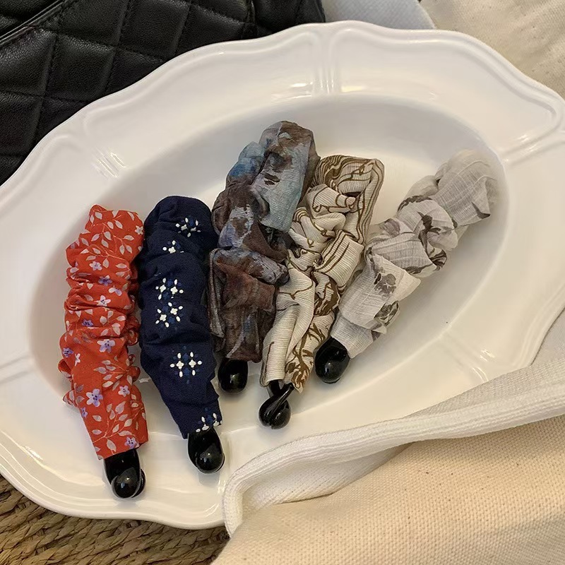 香蕉卷卷~香蕉夹竖夹韩国简约小众发夹发卡可爱发饰头饰马尾夹女|undefined