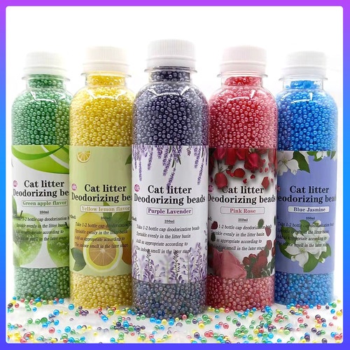 Pet Deodorizing Beads, Litter Box Deodorizing Companion, Odor Removal, Dust-Free, Flushable Toilet Compatible, Mixed Cat Litter Granules, Factory Wholesale