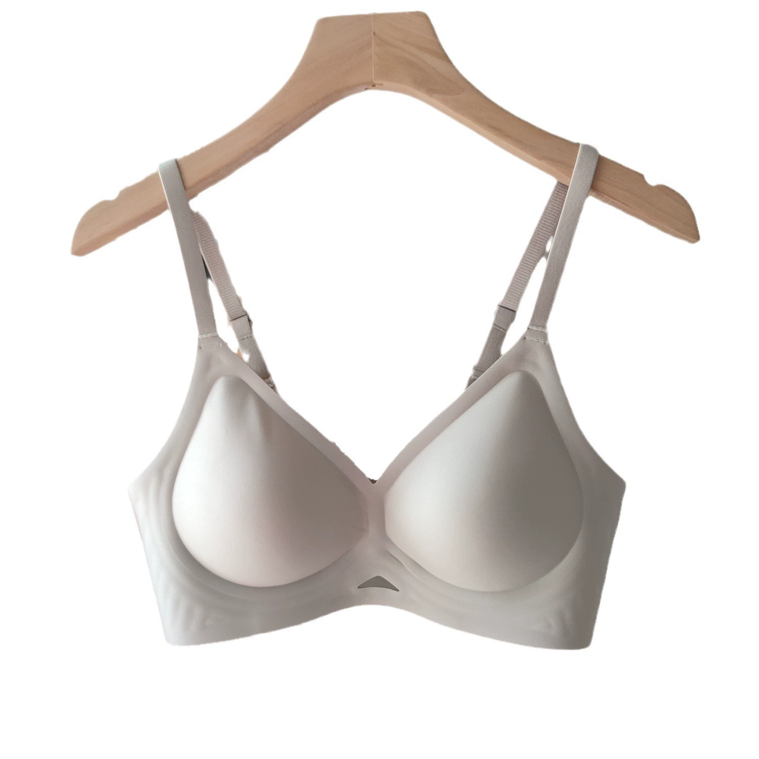 Glossy underwear, straps, comfortable wireless bra