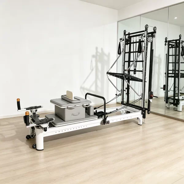 Pilates Core Bed with Full Track and New Power Spiral Tower, can be equipped with weights, multi-functional training equipment