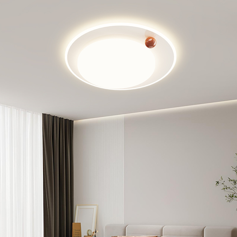 Luces de techo de dormitorio de estilo japonés nubes retro luces de dormitorio principal de estilo francés crema de protección de ojos