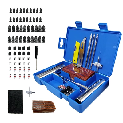122-piece cross-border car repair tool Repair kit - 122-piece-blue-box-tire-repair-tool-set