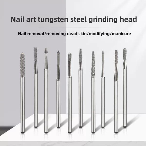 Nail art tungsten steel Russian type grinding head Nail art grinding machine Unloading spherical pre-treatment peeling grinding head in stock