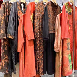批发金兆成24春夏真丝国风妈妈连衣裙剪标女装品牌服装十三行清仓
