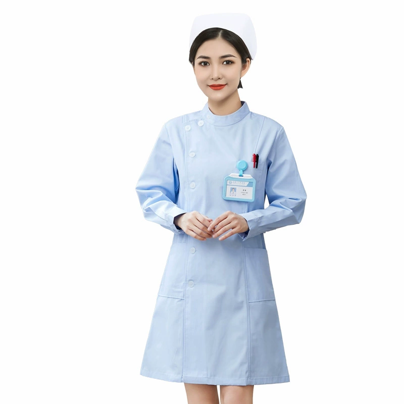Nurse uniform, white coat, long-sleeve, with short sleeve