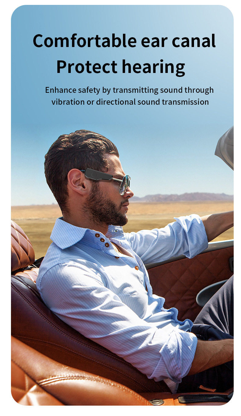 Bluetooth Smart Glasses Adapter With Touch Control And Long Battery_voghion.com