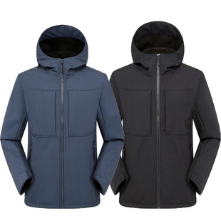 Bird Home Same Style Men's Soft Shell Jacket Spring and Autumn fleece-lined Jacket Coat Outdoor Windproof Waterproof Single Layer Jacket