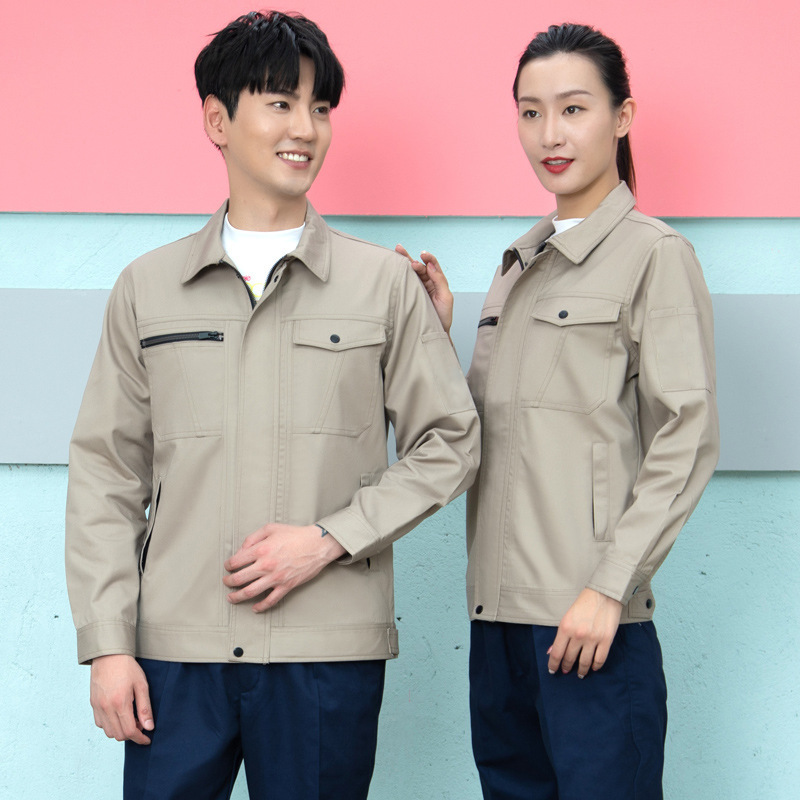 春秋长袖工作服套装男女耐磨耐脏加厚劳保服工厂车间批发工装上衣|undefined