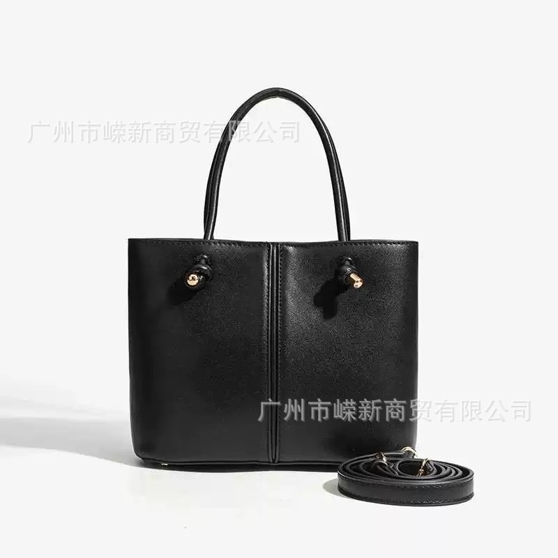 ZR家包包女2025新款水桶包黑色休闲手提斜挎包高级质感包通勤