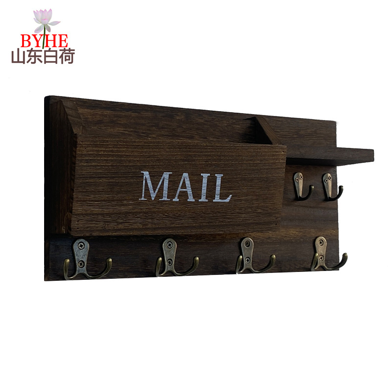 Amazon sala de estar colgante de madera pared colgante de pared estante de almacenamiento colgante de llaves de puerta de entrada marco de madera
