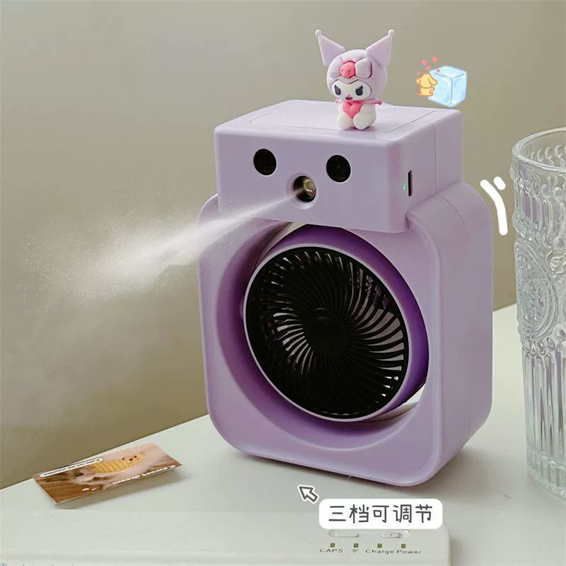 Настольный распылитель, небольшой вентилятор, летний охлаждающий артефакт, украшение для стола, перезаряжаемый вентилятор-увлажнитель в США, трехскоростная регулировка
