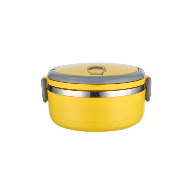 304 caja de almuerzo aislada de pato amarillo de acero inoxidable doble capa multi-capa estudiante trabajador de oficina portátil caja de almuerzo entrega de regalo