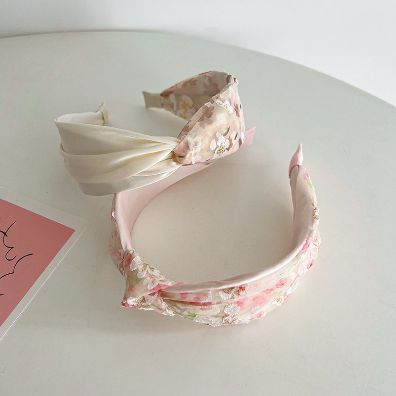 180g Weight Hair Band Hair Accessories Type 1 Piece Quantity Casual, Holiday, Daily Occasion Knot, Flower Pattern All Seasons Season Women's Gender Criss Cross Design Elegant, Korean Style Style Elegant Korean Style Women's Knot Flower Criss Cross Hair Band 8