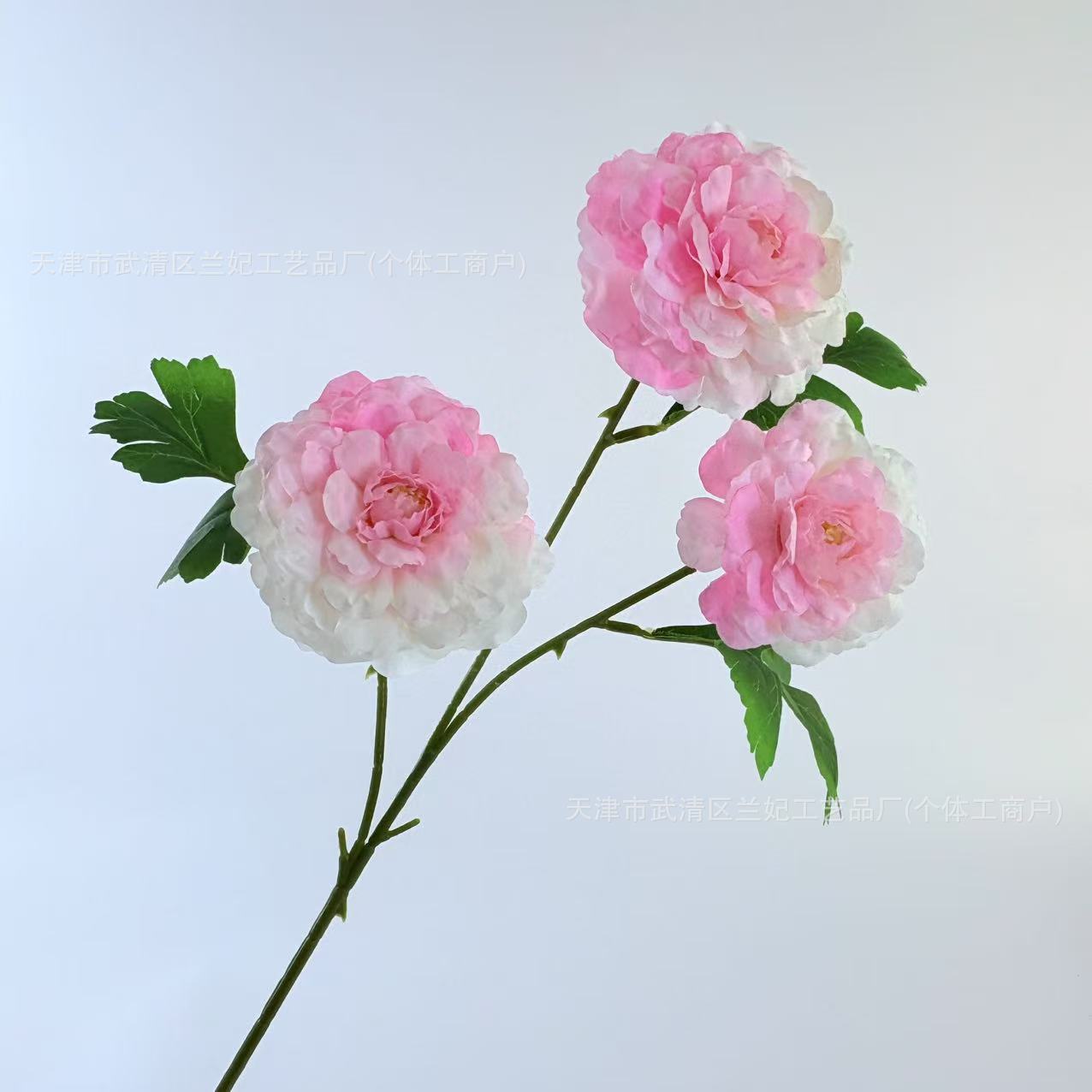 3 flores de seda de peonía flores falsas flores de boda decoración flor adornamiento de la sala de estar props de disparo al por mayor flores de peonía