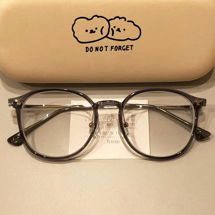 High-End Preppy-Style Korean Style Myopia Glasses for Women Can Be Equipped with Prescription Makeup Artifacts, Ultra-Light Face-Showing Small Eyes Frames