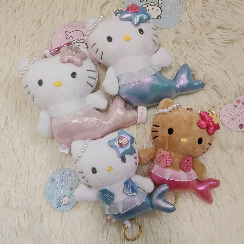 日本の猫人魚妖精ユニコーンペンダントぬいぐるみキーホルダーバッグペンダント|undefined