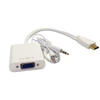 HDMI к VGA-кабель с аудио, конвертер сигнала HDMI к VGA, соединитель для компьютера, чистый сигнал