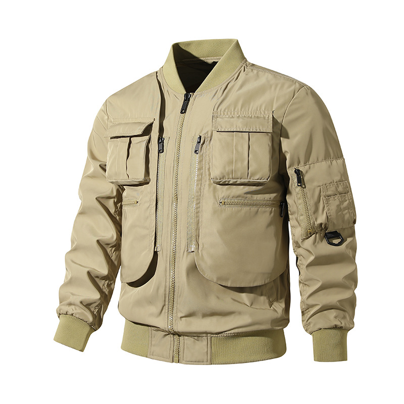 Chaqueta de piloto hombre retro americano ropa de béisbol multibolsillo herramienta chaqueta chaqueta funcional chaqueta chaqueta chaqueta chaqueta ropa de hombre