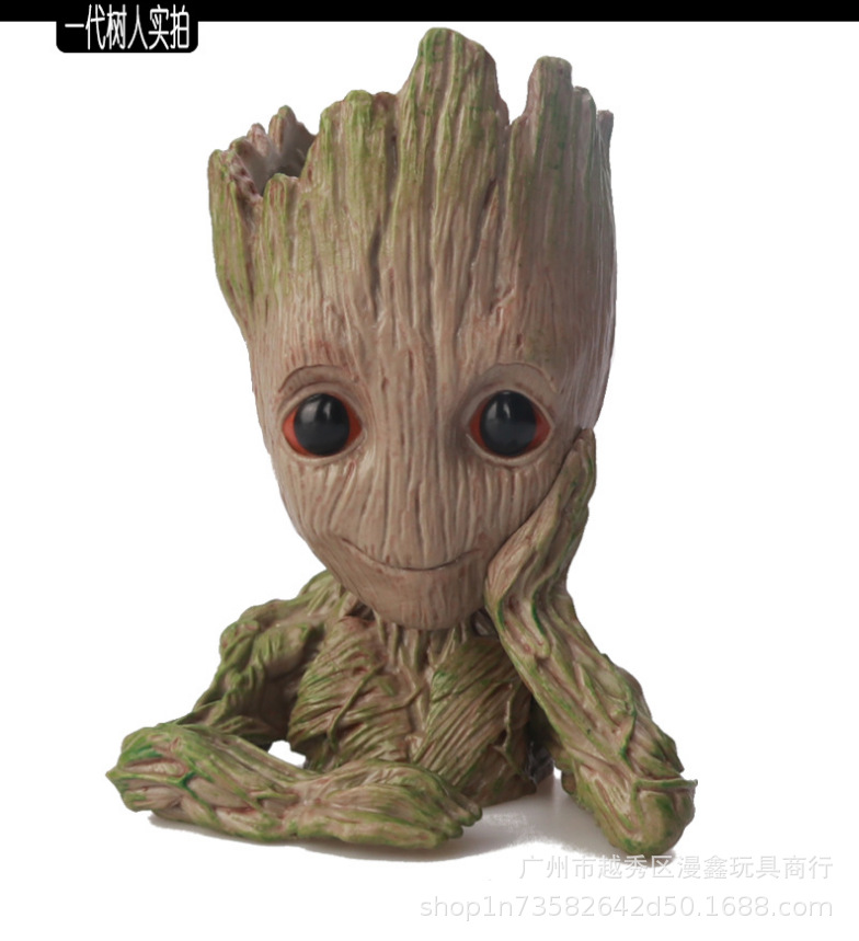 Guardians Of The Galaxy Flower Pot Tree Groot Doll Baby Tree Man Pen Holder Hand-held