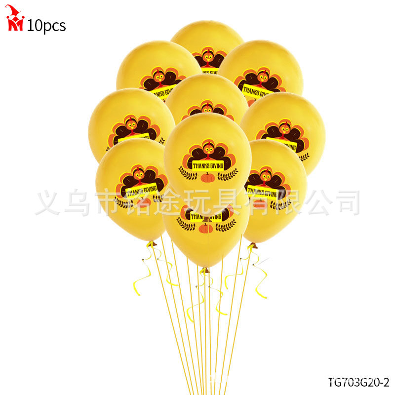 Acción de Gracias fiesta decoración traje de globo de Acción de Gracias accesorios de foto globo de película de aluminio globo de látex de Turquía