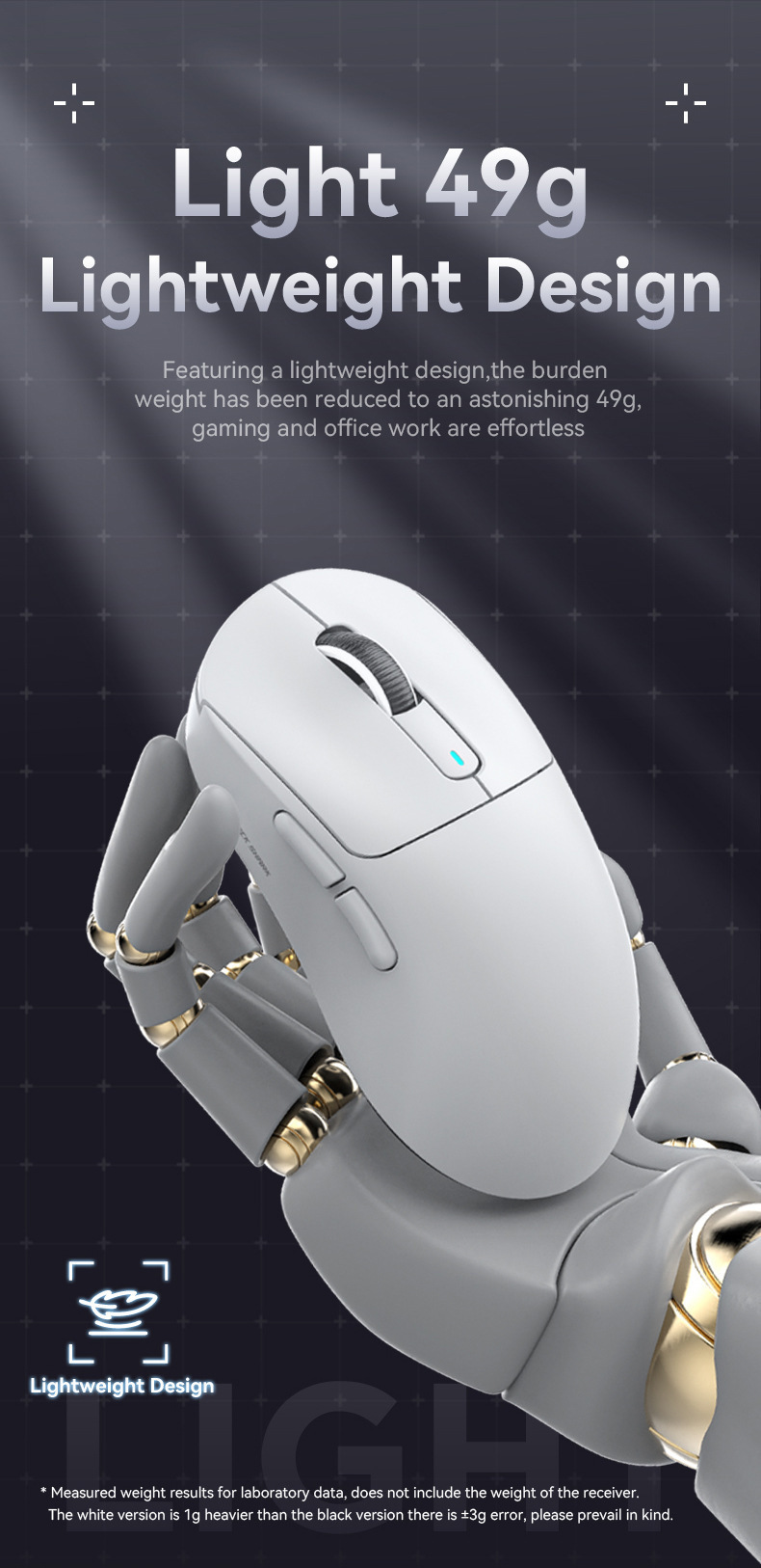 AttackShark X3 Mouse,Lightweight,PAW3395 Sensor,E-sports Game The Third Mock Examination Wireless Mouse,2.4G Wireless+Bluetooth 5.2+Type-C,26000DPI_voghion.com