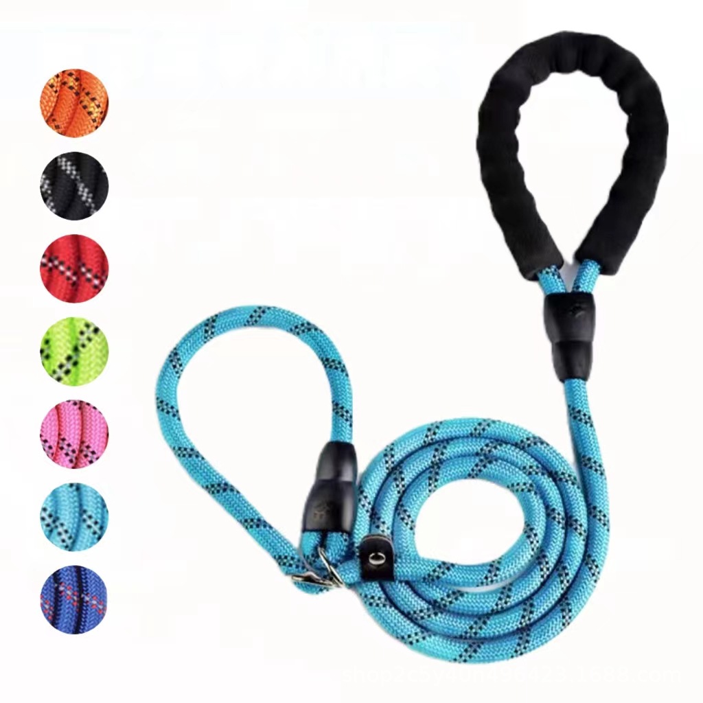 厂家直供批发猫狗狗宠物牵引绳反光遛狗绳牵狗绳不勒手狗链狗绳子