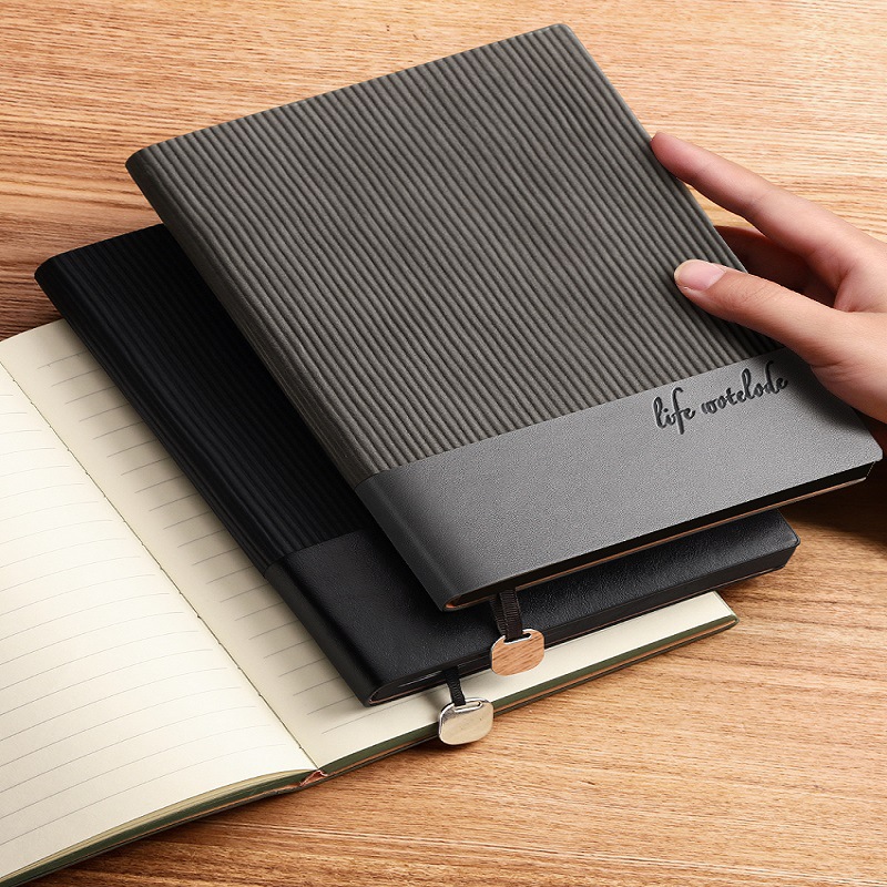 Cuaderno de alta gama exquisito A5 Bloc de notas de cuero suave oficina de negocios trabajo diario simple al por mayor