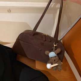 南枫百搭潮流街灯胶片枕头包包女士秋冬百搭上班通勤包单肩腋下包