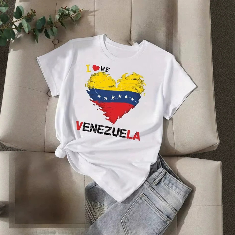 Women's Comfortable T-Shirt I Love Venezuela Aesthetic Clothing Women's Short Sleeve Streetwear Top Tee s Women's Comfortable T-Shirt I Love Venezuela Aesthetic Clothing Women's Short Sleeve Streetwear Top Tee s 