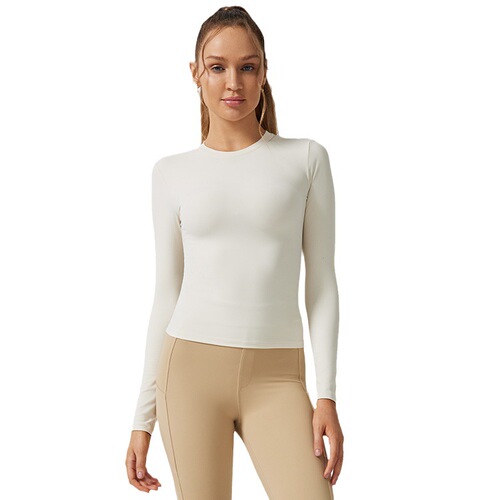 Slim Fit Casual Running Fitness Top Long Sleeve Shaping Round Neck T-Shirt Long Sleeve Yoga Wear Autumn