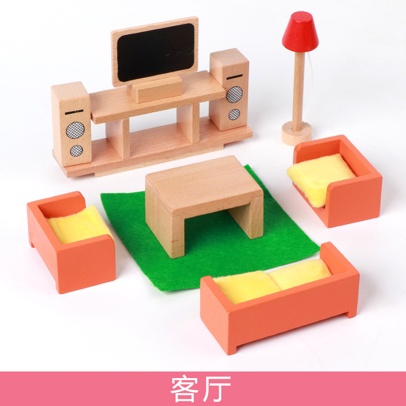 Juegos de juegos divertidos para niños de madera Simulación de muebles pequeños para niños Juguetes Juegos de mesa interactivos para padres e hijos image 11