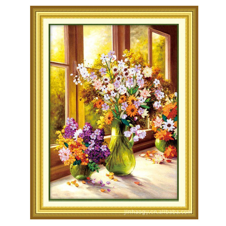 Bordado a mano DIY cinta bordado colgante pintura principiante bordado punto de cruz sala de estar pintura decorativa Lu bordado niños pequeña pintura colgante