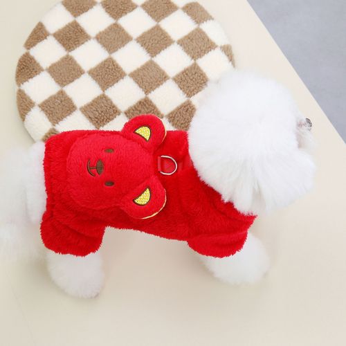 Dog clothes autumn and winter new pet clothing pet clothes winter thickened 23 backpack bear four-legged fleece jacket